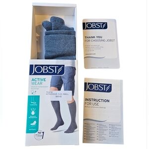 JOBST ActiveWear Unisex Compression Stockings 15–20 mmHg Small Denim Blue